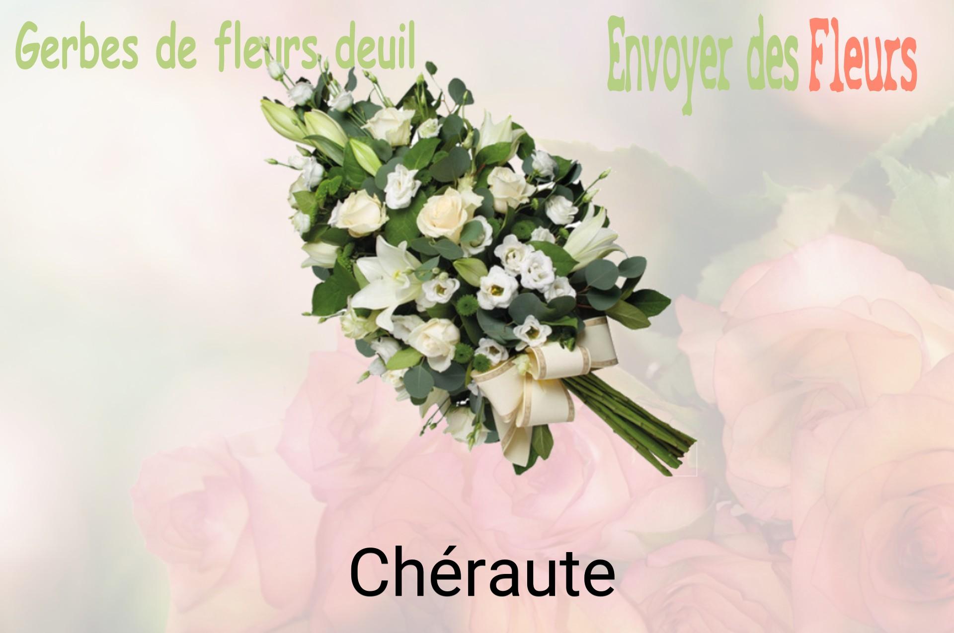 Gerbe de fleurs de deuil livrée à Chéraute